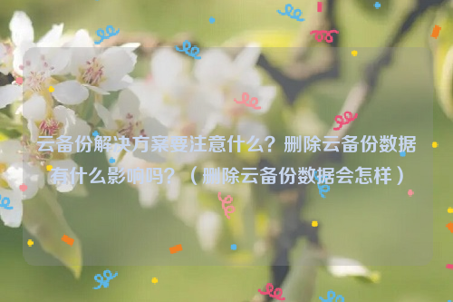 云备份解决方案要注意什么？删除云备份数据有什么影响吗？（删除云备份数据会怎样）