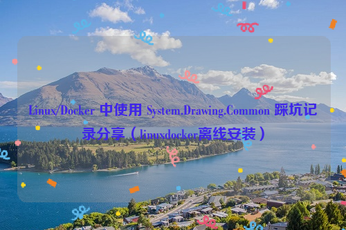 Linux/Docker 中使用 System.Drawing.Common 踩坑记录分享（linuxdocker离线安装）