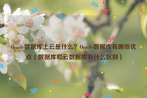 Oracle数据库上云是什么？Oracle数据库有哪些优点（数据库和云数据库有什么区别）