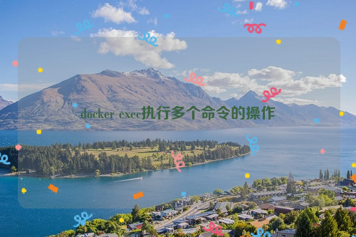 docker exec执行多个命令的操作