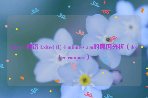 docker 报错 Exited (1) 4 minutes ago的原因分析（docker compose）