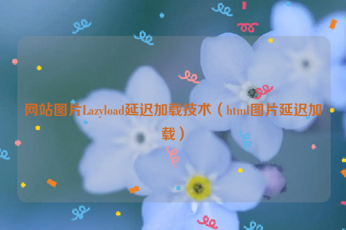 网站图片Lazyload延迟加载技术（html图片延迟加载）