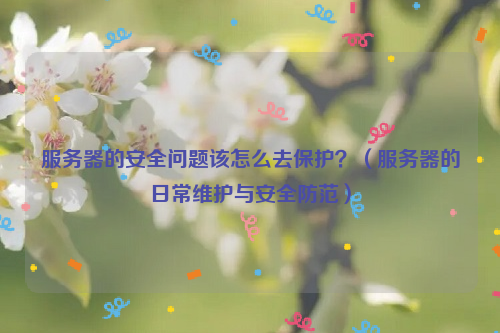 服务器的安全问题该怎么去保护？（服务器的日常维护与安全防范）