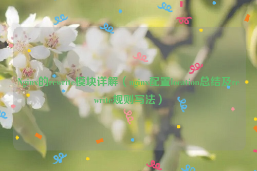 Nginx的rewrite模块详解（nginx配置location总结及rewrite规则写法）