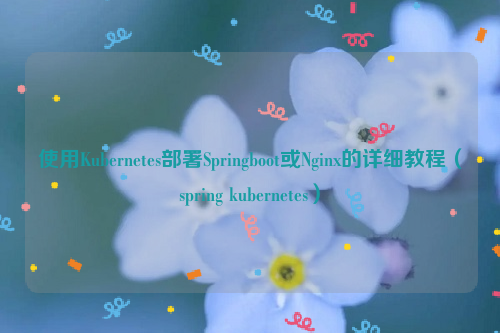 使用Kubernetes部署Springboot或Nginx的详细教程（spring kubernetes）