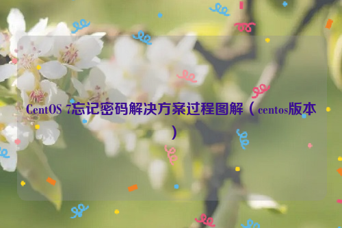 CentOS 7忘记密码解决方案过程图解（centos版本）