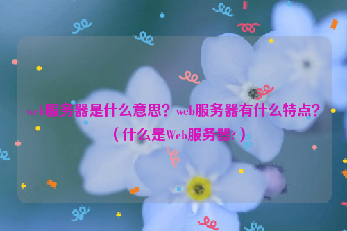 web服务器是什么意思？web服务器有什么特点？（什么是Web服务器?）