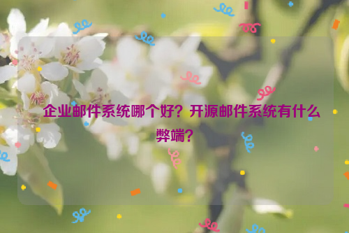 ﻿企业邮件系统哪个好？开源邮件系统有什么弊端？