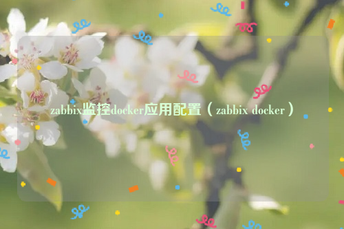 zabbix监控docker应用配置（zabbix docker）