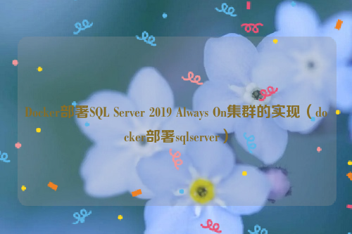 Docker部署SQL Server 2019 Always On集群的实现（docker部署sqlserver）