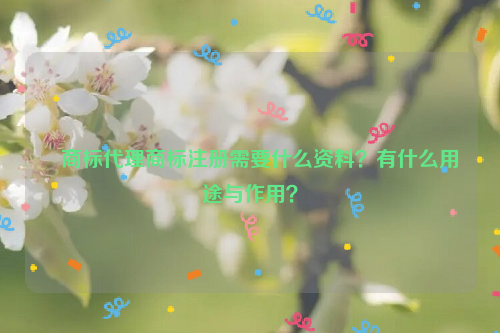 ﻿商标代理商标注册需要什么资料？有什么用途与作用？